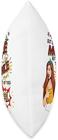 Mobile Alabama Girl Throw Pillow - Comic Style