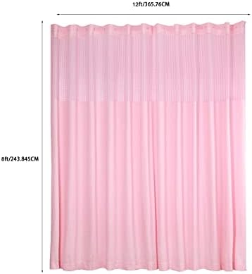 ACNAO Room Divider Curtains 12ft x 8ft Pink