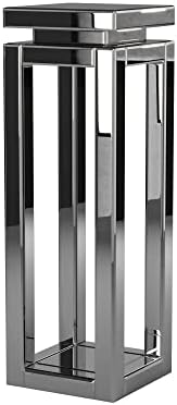 Howard Elliott Large Silver Mirrored Pedestal Accent Table