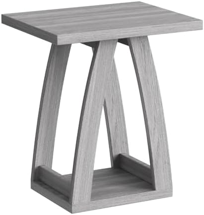Modern Grey End Table Set of 2 for Living Room and Bedroom