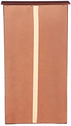 SEI Furniture Window Pane Storage Display Cabinet Cherry