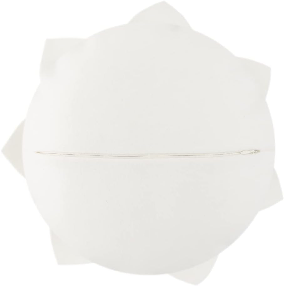 3D Flower Throw Pillow 14 Inches Cream Decor