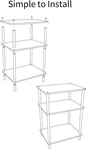 Clear Acrylic 3-Tier End Table for Small Spaces