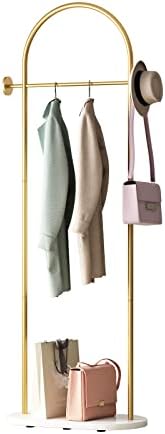 DRIRON Modern Gold Clothes Racks with Shelves