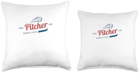 Pitcher Since 1980 Throw Pillow 18x18 Multicolor