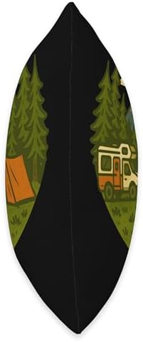 Motorhome Camping Retro Heart Throw Pillow 1