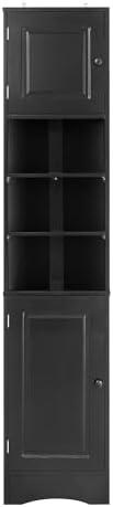 Tall Corner Storage Cabinet with 6 Adjustable Shelves