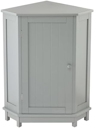 Mancofy Bathroom Corner Storage Cabinet with Adjustable Shelves Gray