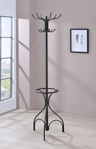 Coaster Home Furnishings Kiefer 12-Hook Freestanding Coat Rack Black