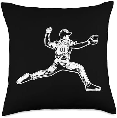 Baseball Pitcher Four-Seam Fastball Throw Pillow 1