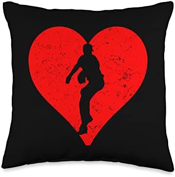 Baseball Pitcher Love Throw Pillow