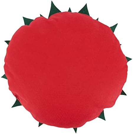 Saro Lifestye Felt Poinsettia Throw Pillow with Poly Filling