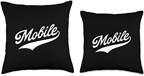 Beautiful US Cities Mobile Throw Pillow 16x16 Multicolor
