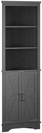 Panana Tall Corner Cabinet Black