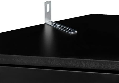669 Inch Tall Corner Bathroom Cabinet with Doors Black