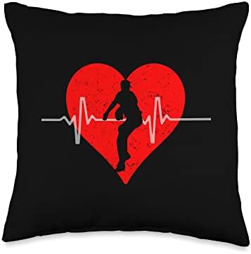 Baseball Pitcher Heartbeat Throw Pillow 1