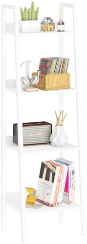 Yoobure 4 Tier Ladder Bookshelf Corner Storage Shelf