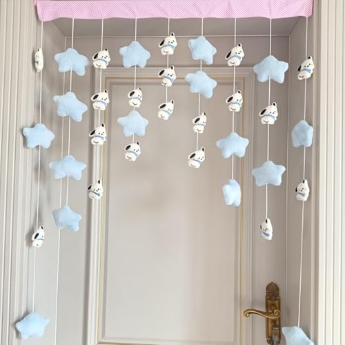 Fluffy Star Cartoon Door Curtain Tassel Garland Room Divider