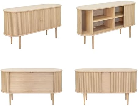 WERMO 55 Inch Sideboard Storage Cabinet with Doors and Shelves
