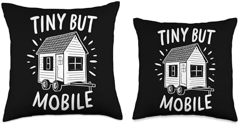 Rolling Tiny House Throw Pillow for Minimalist Living 1