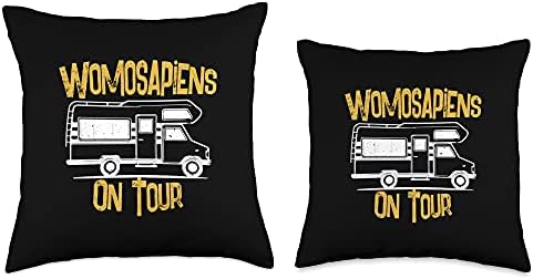 Caravan Camping Throw Pillow for Adventure Travel