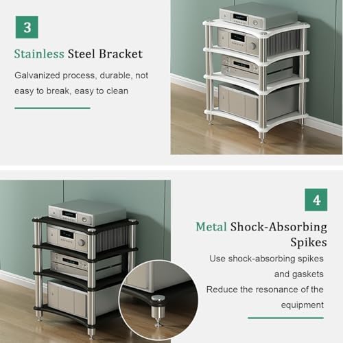 Nordivo 2 3 4 Tier AV Media Stand Component Cabinet