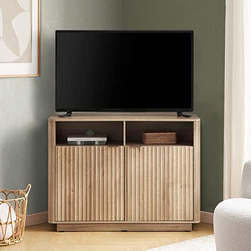 Mopio Brooklyn Corner Storage Cabinet with Doors and Shelves