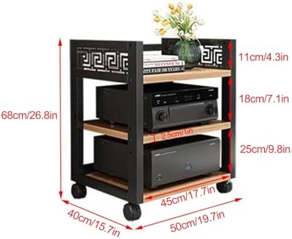ZIHESY Audio Rack Tower with 3 Adjustable Shelves