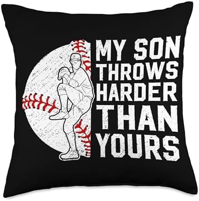 Proud Baseball Pitcher Mom Throw Pillow