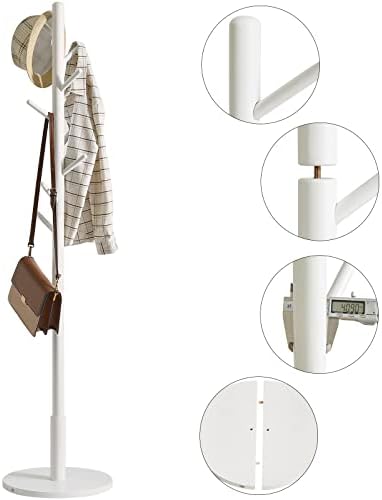 IBUYKE Coat Rack Stand with 8 Hooks and Solid Base