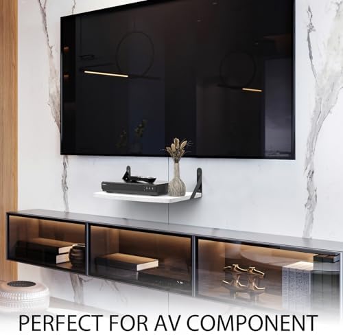 Floating Entertainment Center Shelf with Cable Management
