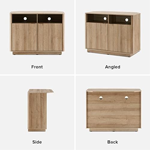 Mopio Brooklyn Corner Storage Cabinet with Doors and Shelves