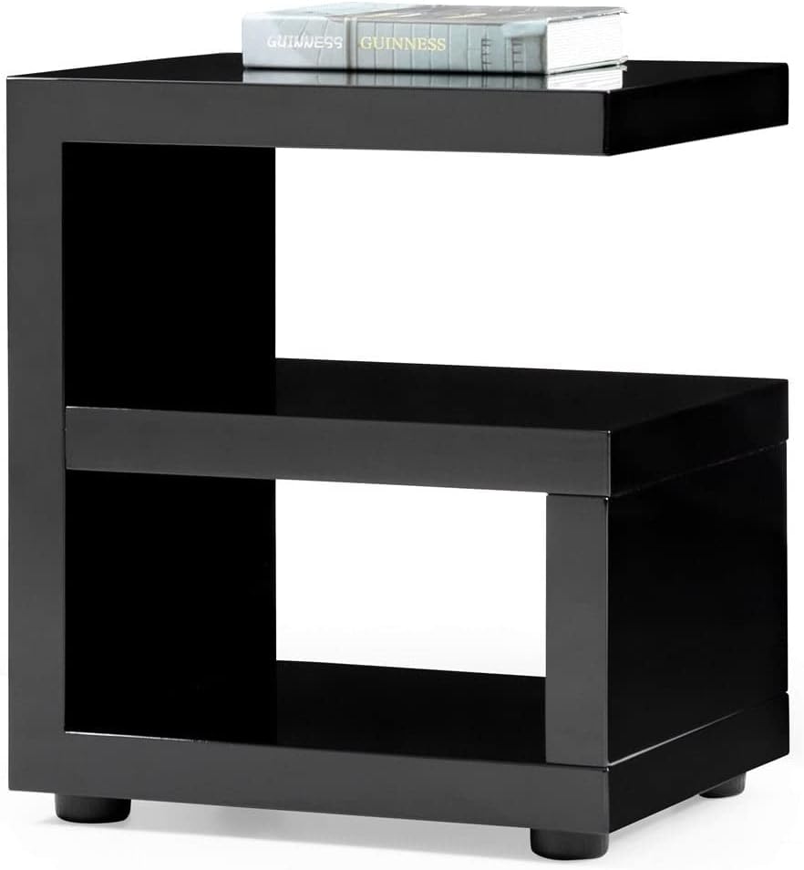 ZURI Furniture Jayden High Gloss Side Table Black