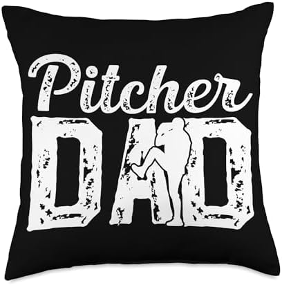 Baseball Pitcher Dad Fathers Day Throw Pillow