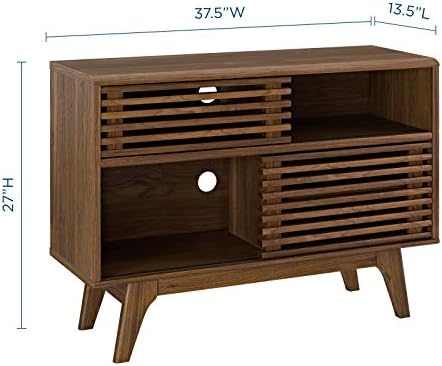Modway Render Two-Tier TV Stand in Walnut