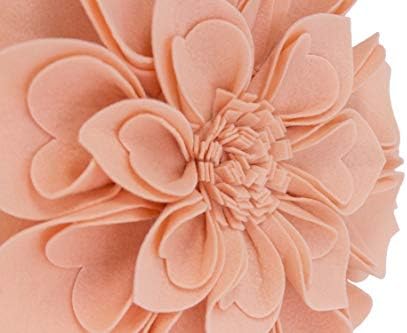 Fennco Styles 3D Heart-Shaped Rose Throw Pillow 13 Round
