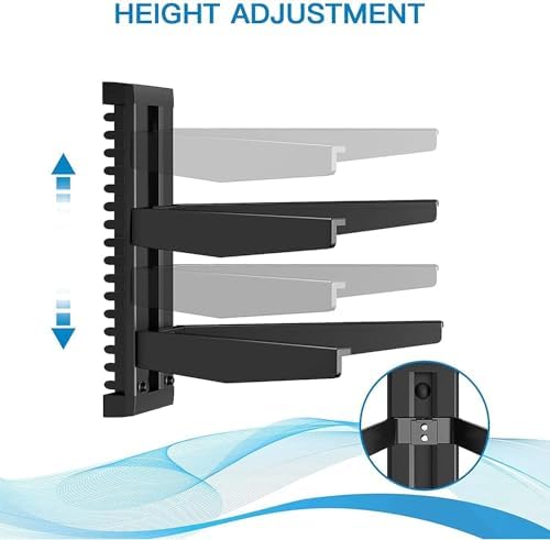 PERLESMITH Floating AV Shelf Double Wall Mount