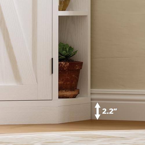 IRONCK Tall Corner Cabinet with USB Charging Station
