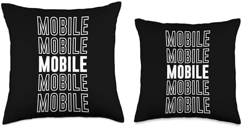 Mobile Throw Pillow with Double-Sided Print