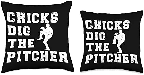 Baseball Pitcher Funny Throw Pillow 1