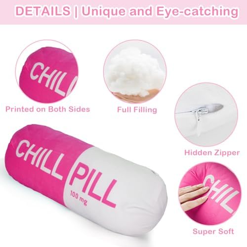 Chill Pill Pillow for Stress Relief and Style