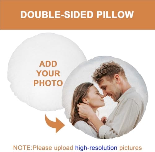 Custom Pillows with Picture 16x16 Personalized Throw Pillow Cover for Couples Family Friends