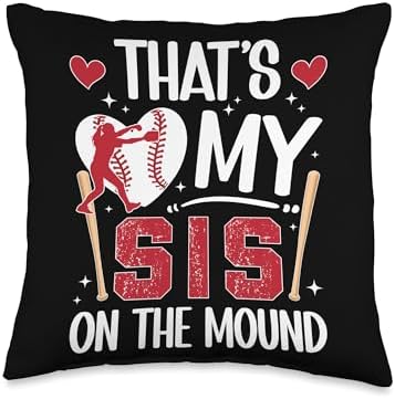 Baseball Pitcher Sister Throw Pillow