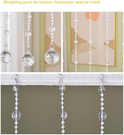 Crystal Beaded Curtain 236 x 393 Inches 19 Strands Acrylic Door Divider