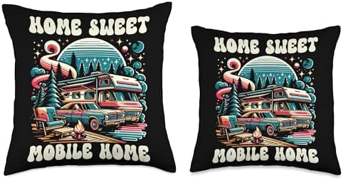 Mobile Home Motorhome Trailer Park Throw Pillow