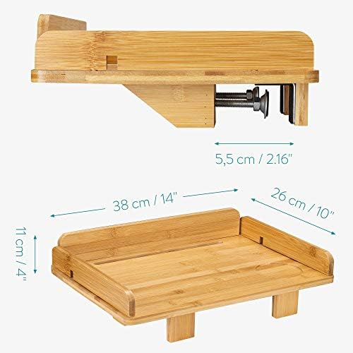 Navaris Bedside Shelf Bamboo Nightstand