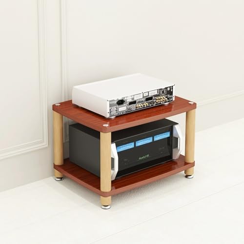 Modern 2-Tier Audio Visual Media Stand Shelf Rack For Home Office Theater