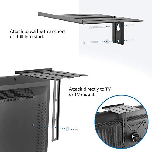 Mount-It TV Shelf Wall Mount Floating 66 lbs