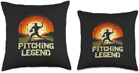 Pitching Legend Baseball Player Throw Pillow