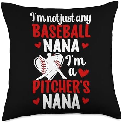 Proud Baseball Pitcher Nana Throw Pillow